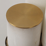 Торшер геометрический с тремя мраморными плафонами Marble Tripod варинант исполнения - 9 | Loft Concept в Брянске