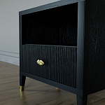 Прикроватная тумбочка с полкой Elsa Dreams Black варинант исполнения - 3 | Loft Concept в Брянске