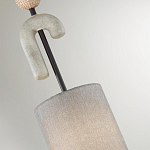 Подвесной светильник с серым тканевым плафоном Flourish варинант исполнения - 4 | Loft Concept в Брянске