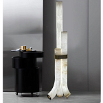 Торшер геометрический с тремя мраморными плафонами Marble Tripod варинант исполнения - 4 | Loft Concept в Брянске