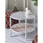 Журнальный столик из натурального дерева в винтажном стиле Openwork Coffee Table варинант исполнения - 6 | Loft Concept в Брянске