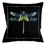 Подушка декоративная стрекоза сине-зеленый узор Ikat Pattern варинант исполнения - 1 | Loft Concept в Брянске