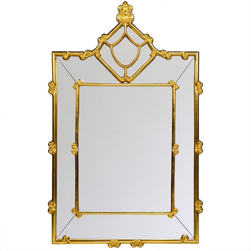 Зеркало прямоугольное Golden Classic Ornament Mirror Золотой Зеркало прямоугольное Golden Classic Ornament Mirror Золотой в Брянске | Loft Concept