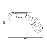 Угловой диван Calypso с поворотным механизмом и пуфом   варинант исполнения - 7 | Loft Concept в Брянске