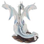 Декоративная статуэтка Белый Дракон Dragon White Statuette варинант исполнения - 2 | Loft Concept в Брянске