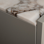 Тумба под телевизор серая с мраморной столешницей Uniqueness Marble варинант исполнения - 5 | Loft Concept в Брянске