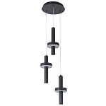 Каскадный светильник с 3-мя плафонами Flos Black Metal Acrylic Trio Hanging Lamp варинант исполнения - 1 | Loft Concept в Брянске