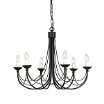 Люстра черного цвета ручной работы с канделябрами и переплетенной проволочной драпировкой Elstead Lighting варинант исполнения - 10 | Loft Concept в Брянске