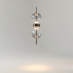 Подвесной светильник с плафоном из стекла с зеркальным градиентом Double Moon варинант исполнения - 6 | Loft Concept в Брянске