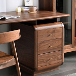 Стол рабочий округлой формы с 3-мя ящиками  Working Moonnut Table варинант исполнения - 7 | Loft Concept в Брянске