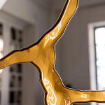 Зеркало кругле с декоративной золотой вставкой Golden Tree варинант исполнения - 5 | Loft Concept в Брянске