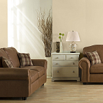 Настольная лампа с фарфоровым основанием бежевого цвета с рисунком и плиссированным абажуром на темной подставке Elstead Lighting варинант исполнения - 11 | Loft Concept в Брянске