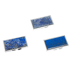 Таблетница карманная прямоугольная на 7 отделений с зеркалом и накладкой из натурального камня Лазурит Silver Stone Pillboxes варинант исполнения - 4 | Loft Concept в Брянске