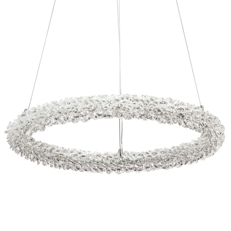 Кольцевая люстра с хрустальным декором Gilbertine Crystal Ring Chandelier Хром Прозрачный Кольцевая люстра с хрустальным декором Gilbertine Crystal Ring Chandelier Хром Прозрачный в Брянске | Loft Concept
