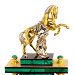 Настольный письменный набор из малахита с декором в виде лошади Leader Organizer варинант исполнения - 2 | Loft Concept в Брянске