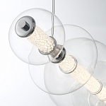 Подвесной светильник линейный с прозрачными стеклянными шарами разного диаметра Eurofase варинант исполнения - 5 | Loft Concept в Брянске