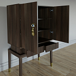 Кабинетный шкаф Elsa Dreams Walnut с 2-мя ящиками варинант исполнения - 1 | Loft Concept в Брянске