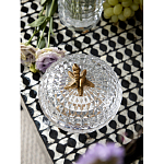 Конфетница прозрачная стеклянная на бронзовых ножках в виде морских коньков с крышкой в виде ракушки Eden Garden варинант исполнения - 4 | Loft Concept в Брянске