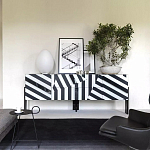 Дизайнерский комод в чёрно-белую полоску Ziqqurat варинант исполнения - 2 | Loft Concept в Брянске