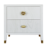 Тумба прикроватная с двумя ящиками Elsa Dreams White варинант исполнения - 5 | Loft Concept в Брянске