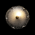 Бра в форме прозрачного стеклянного цветка с рельефной текстурой Textured Glass варинант исполнения - 4 | Loft Concept в Брянске