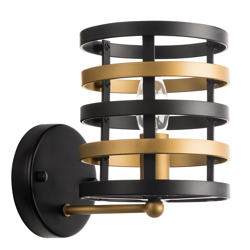 Бра Gold Stripes Sconces Золотой Черный Бра Gold Stripes Sconces Золотой Черный в Брянске | Loft Concept