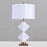 Настольная лампа белая на фигурном основании Aerial Geometry варинант исполнения - 3 | Loft Concept в Брянске