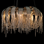 Люстра подвесная круглая с изогнутыми металлическими дугами и ниспадающими цепочками 65 см Atlantis Chain варинант исполнения - 14 | Loft Concept в Брянске