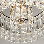 Потолочный светильник круглый с прозрачными подвесками Lunet варинант исполнения - 7 | Loft Concept в Брянске