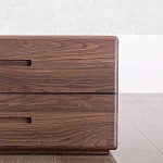 Прикроватный столик деревянный с 2-мя ящиками Moon Walnut Furniture варинант исполнения - 2 | Loft Concept в Брянске