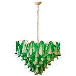 Люстра из стеклянных зеленых лепестков Petalled Illuminator варинант исполнения - 3 | Loft Concept в Брянске