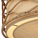 Подвесной светильник  из кованого железа и абажуром из ротанга Wicker Furniture варинант исполнения - 2 | Loft Concept в Брянске