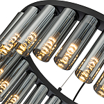 Люстра со стеклянными цилиндрическими плафонами Luminous Cylinders Smoky Round варинант исполнения - 5 | Loft Concept в Брянске