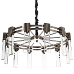 Люстра с прямоугольными хрустальными плафонами Glass Rectangles Chrome Chandelier 60 варинант исполнения - 1 | Loft Concept в Брянске