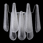 Бра с подвесками из рифленного стекла в форме капель на основании цвета хром Textured Glass варинант исполнения - 2 | Loft Concept в Брянске