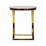 Кофейный столик на подстолье золотого цвета Noelle варинант исполнения - 3 | Loft Concept в Брянске