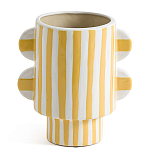 Ваза из фаянса Brighter than the Stars жёлтая полоска варинант исполнения - 1 | Loft Concept в Брянске