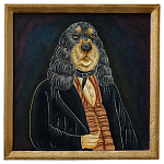 Картина в квадратной раме Chinoiserie Spaniel Dog Portrait варинант исполнения - 1 | Loft Concept в Брянске