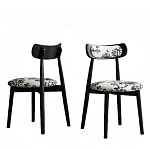 Стул обеденный деревянный с цветочной обивкой Foshan Chair варинант исполнения - 1 | Loft Concept в Брянске