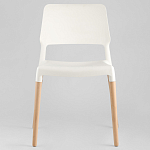 Пластиковый стул на ножках из массива бука Ferret White варинант исполнения - 3 | Loft Concept в Брянске