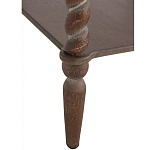 Приставной столик деревянный с резными ножками и нижней полкой Vintage Side Table Brown Wood варинант исполнения - 4 | Loft Concept в Брянске