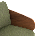 Кресло с каркасом из массива ореха Gallin Chair Green варинант исполнения - 5 | Loft Concept в Брянске