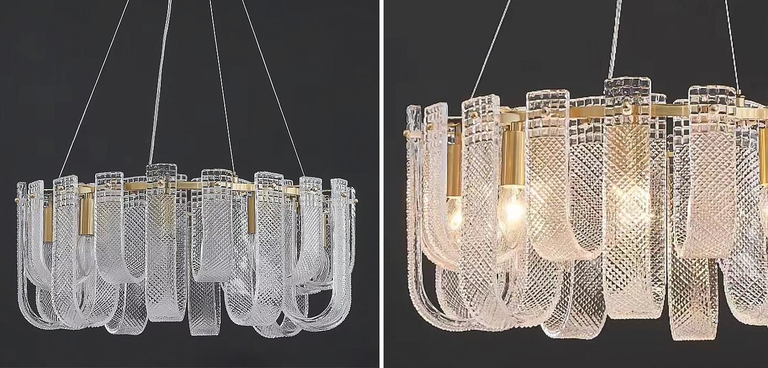 Люстра Prudence Textured Glass Chandelier Люстра Prudence Textured Glass Chandelier - Loft-Concept в Брянске
