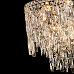 Люстра подвесная с хрустальными подвесками и металлическим основанием цвета Хром Ludivine Lighting варинант исполнения - 5 | Loft Concept в Брянске