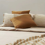 Чехол на подушку горчичного цвета с бахромой и объемным узором Ethnic mix варинант исполнения - 8 | Loft Concept в Брянске