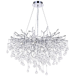 Люстра с хрустальными подвесками капли серебро Droplet Silver Chandelier 15 варинант исполнения - 2 | Loft Concept в Брянске