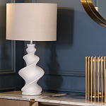 Настольная лампа с кремовым абажуром на спиралевидном основании Spun варинант исполнения - 1 | Loft Concept в Брянске