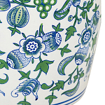 Ваза с зелено-голубым цветочным узором на белом фоне 61 см Blue & White Ornament варинант исполнения - 2 | Loft Concept в Брянске