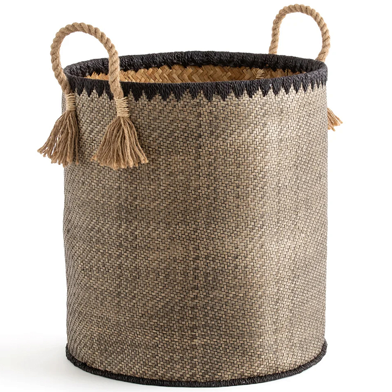 Плетеная корзина из листьев пальмы Tabia Wicker Basket Бежевый Коричневый Серо-бежевый Плетеная корзина из листьев пальмы Tabia Wicker Basket Бежевый Коричневый Серо-бежевый в Брянске | Loft Concept