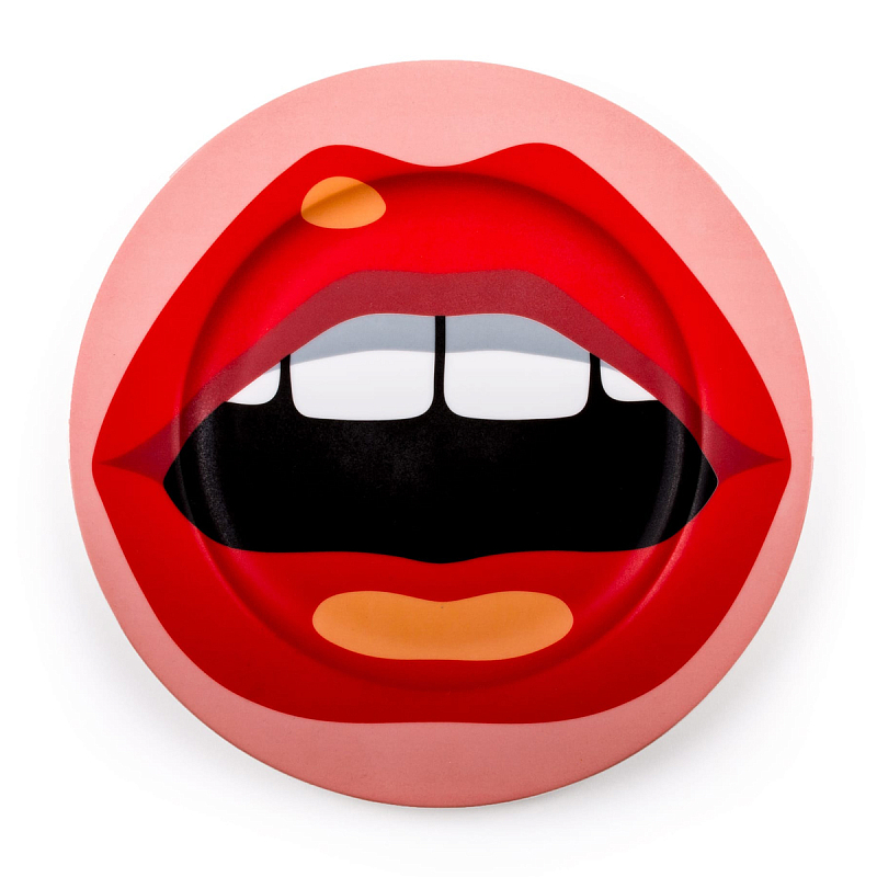 Тарелка Seletti Porcelain Plate Mouth Красный Тарелка Seletti Porcelain Plate Mouth Красный в Брянске | Loft Concept